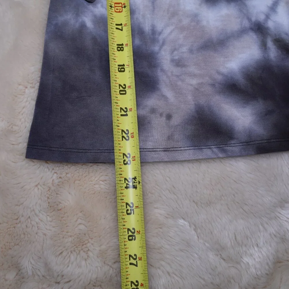 Art Class Girls Tie Dyed Long Sleeve Dress Size 6/ 6X Black Gray